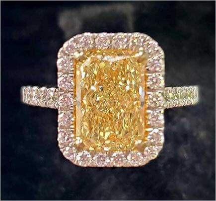 Custom Yellow Gemstone Ring At Avalon Park Jewelers